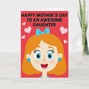 Tarjeta de Felicitaciones del Día de la Hija Alegr