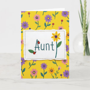 Tarjeta de Felicitaciones del Día de las Tías Flor