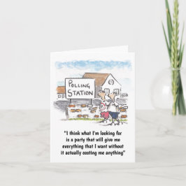 Tarjeta de felicitaciones del día de votación