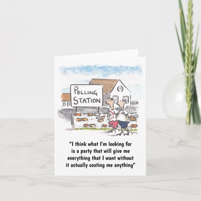 Tarjeta de felicitaciones del día de votación (Anverso)