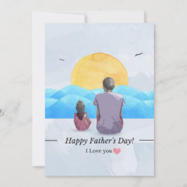 Tarjeta de felicitaciones del día del padre feliz