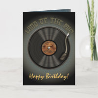 Tarjeta de felicitaciones del disco de vinilo de