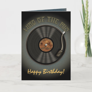 Tarjeta de felicitaciones del disco de vinilo de