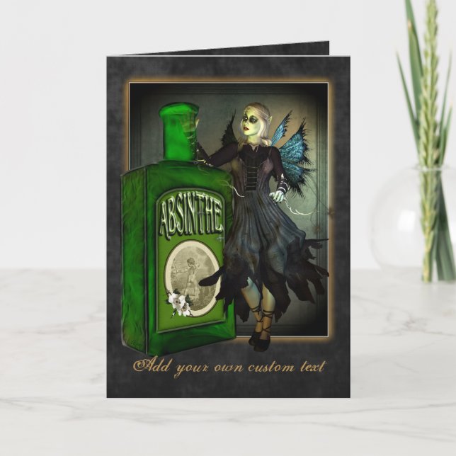 Tarjeta de felicitaciones del Faerie del ajenjo (Anverso)