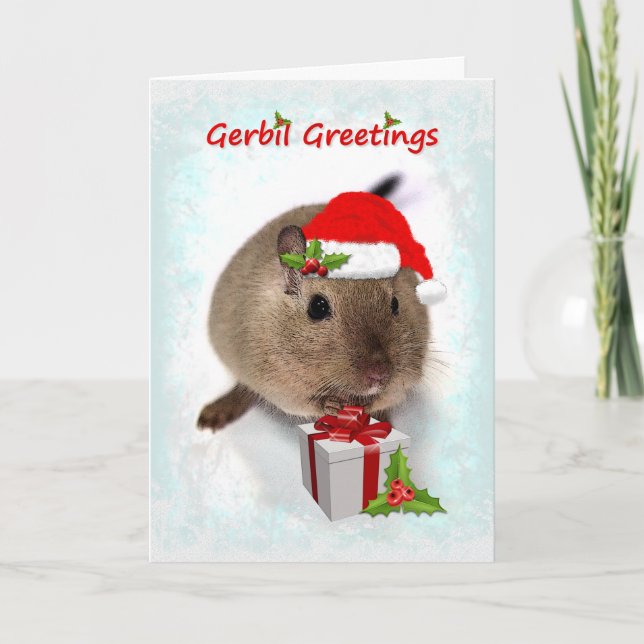 Tarjeta de felicitaciones del Gerbil (incorpore su (Anverso)