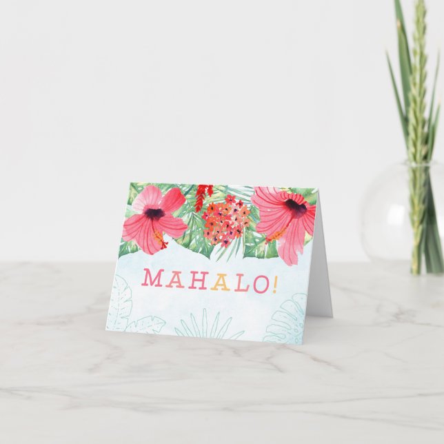 tarjeta de felicitaciones del mahalo, efectos de (Anverso)