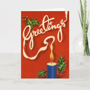 Tarjeta de felicitaciones del navidad del vintage