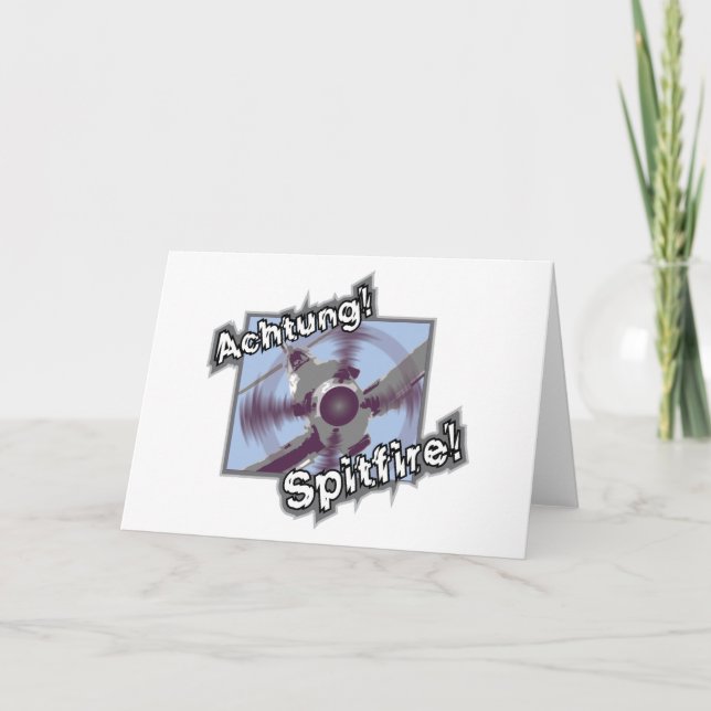 Tarjeta de felicitaciones del Spitfire de Achtung (Anverso)