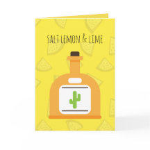 Tarjeta de felicitaciones del Tequila