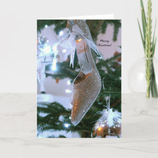 Tarjeta de felicitaciones del zapato del navidad