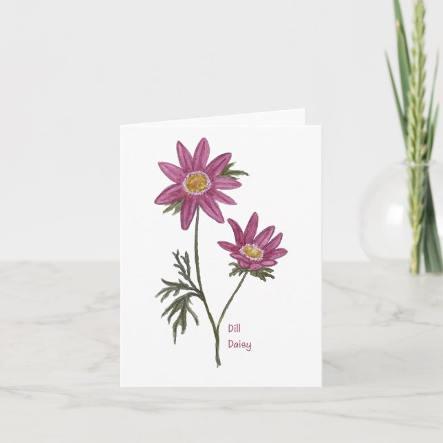 Tarjeta de felicitaciones Dill Daisy (Anverso)