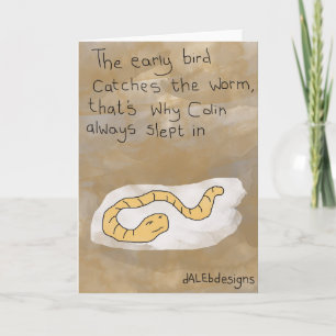 Tarjeta de felicitaciones divertida - el 'pájaro