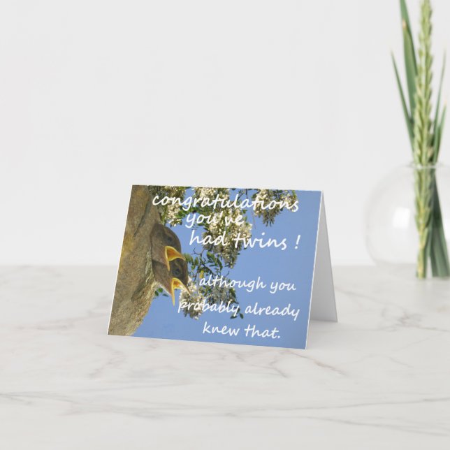 tarjeta de felicitaciones divertidas para bebé gem (Anverso)