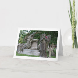 Tarjeta de felicitaciones en blanco: ángeles con f