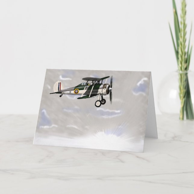 Tarjeta de felicitaciones en blanco de Vintage Air (Anverso)