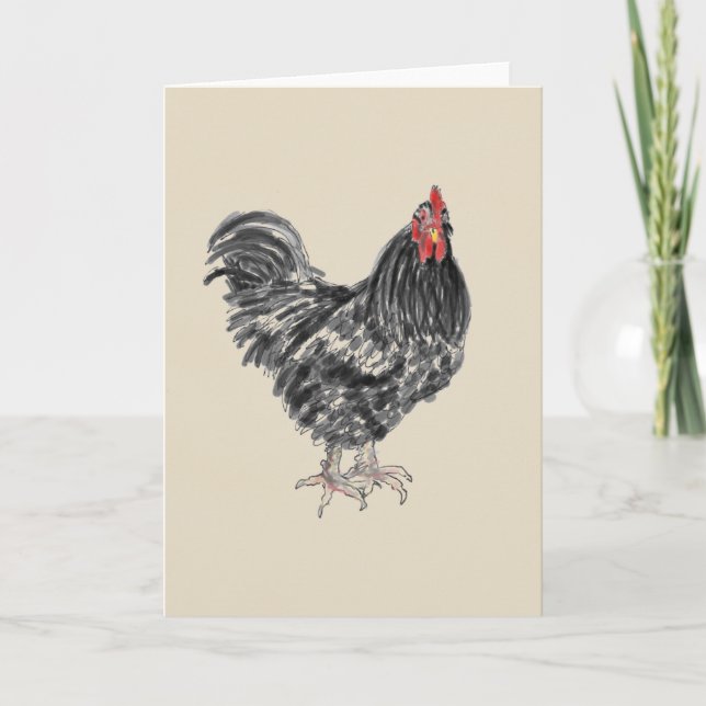 Tarjeta de felicitaciones en blanco del pollo (Anverso)