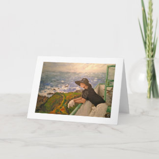 Tarjeta de felicitaciones - "en un balcón" - isla