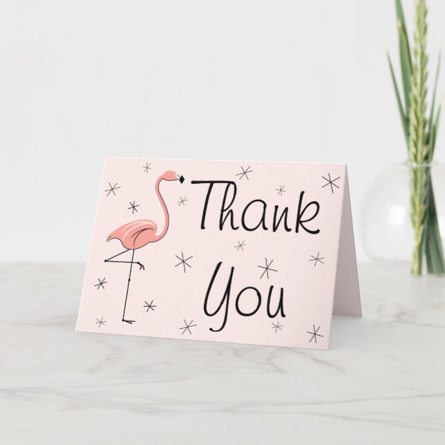 Tarjeta de felicitaciones Flamingo Pink (Anverso)