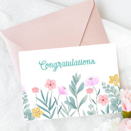 Tarjeta de Felicitaciones Floral