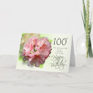 Tarjeta de felicitaciones Floral 100 cumpleaños
