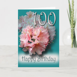Tarjeta de felicitaciones Floral 100 cumpleaños