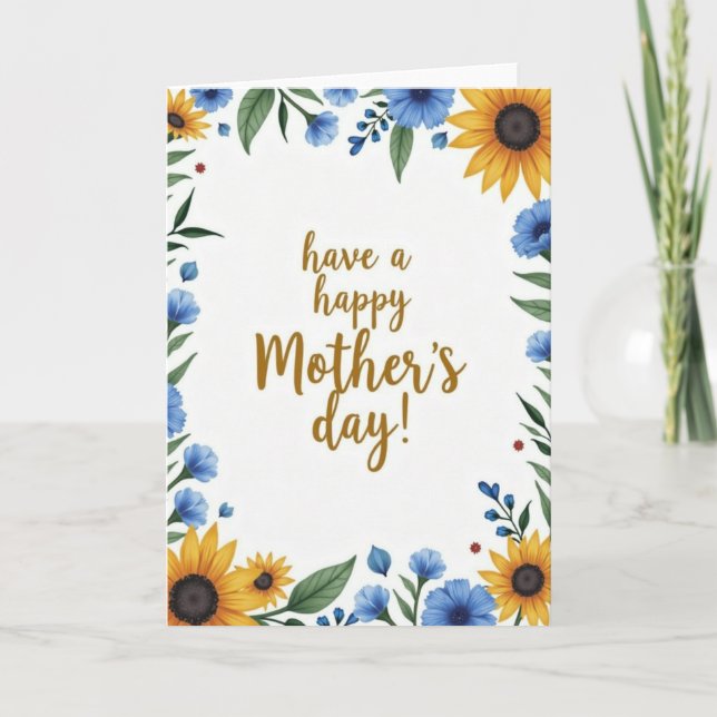 Tarjeta de Felicitaciones Floral de Primavera (Anverso)