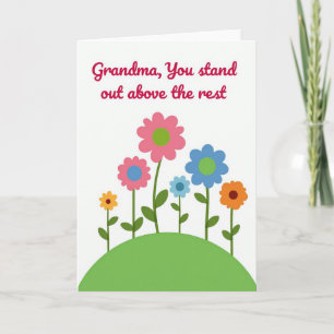 Tarjeta de Felicitaciones Floral de Rayas