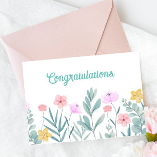 Tarjeta de felicitaciones florales