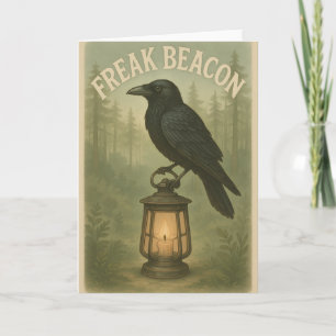 Tarjeta de felicitaciones Freak Beacon Raven