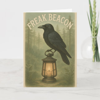 Tarjeta de felicitaciones Freak Beacon Raven