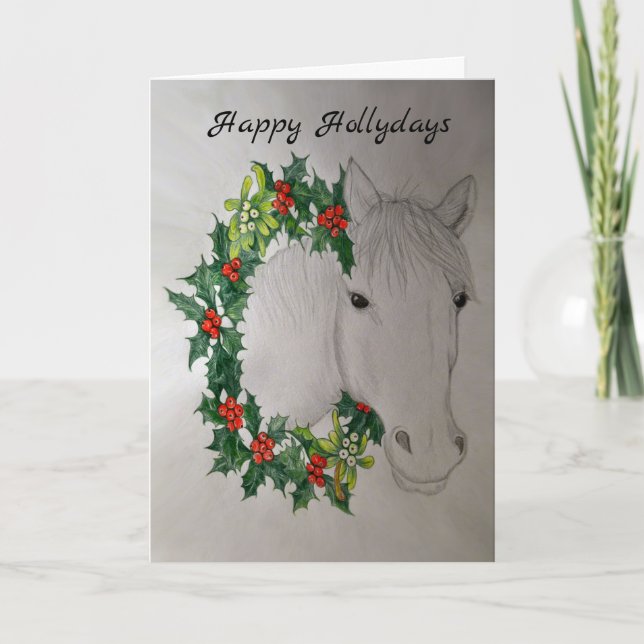Tarjeta de felicitaciones Garland para Navidades d (Anverso)