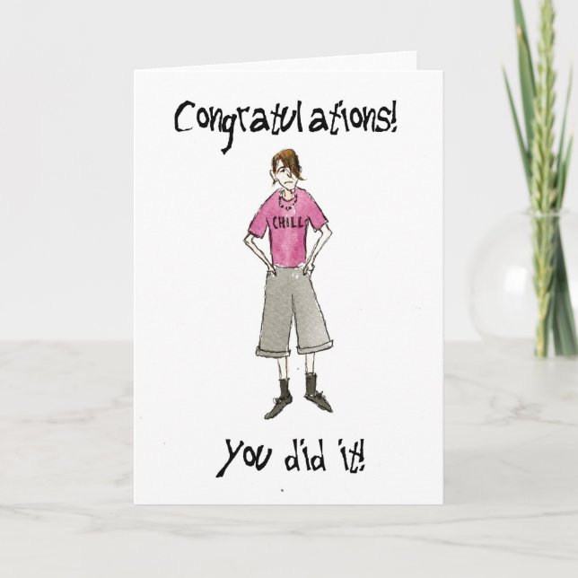 Tarjeta de felicitaciones generales para adolescen (Anverso)
