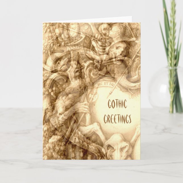 Tarjeta de felicitaciones gótica (Anverso)