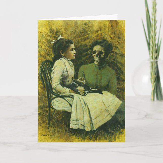 Tarjeta de felicitaciones gótica a los niños lobo (Anverso)