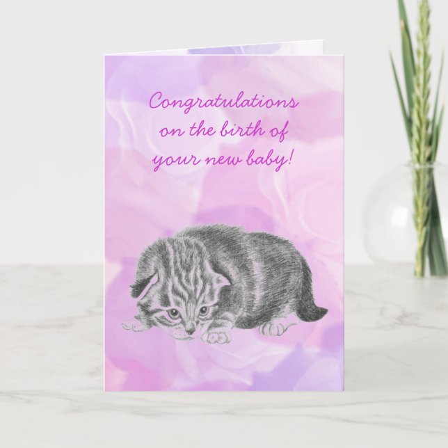 tarjeta de felicitaciones graciosas para el recién (Anverso)