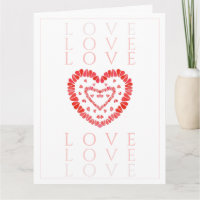 Tarjeta de Felicitaciones Grande de AMOR