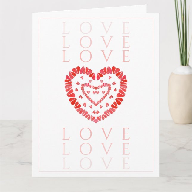 Tarjeta de Felicitaciones Grande de AMOR (Anverso)