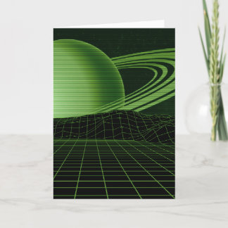 Tarjeta de felicitaciones Green Retrowave