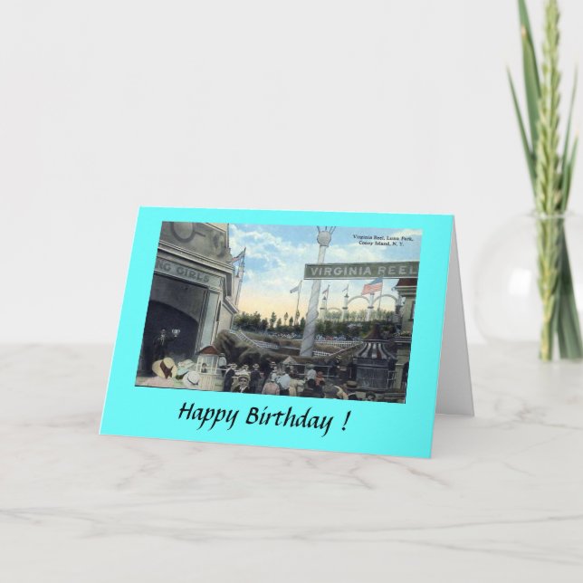 Tarjeta de felicitaciones - Isla Coney, NYC (Anverso)