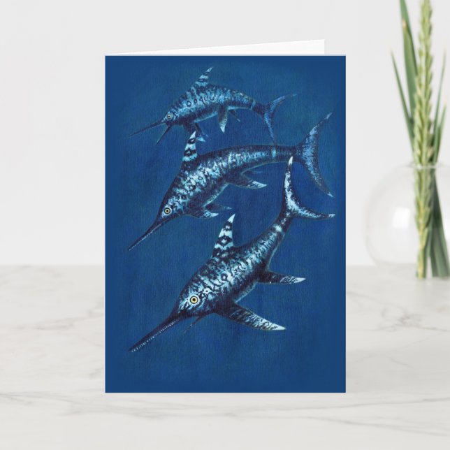 Tarjeta de felicitaciones Jurassic Ichthyosaur (Anverso)