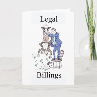 Tarjeta de felicitaciones legal de las