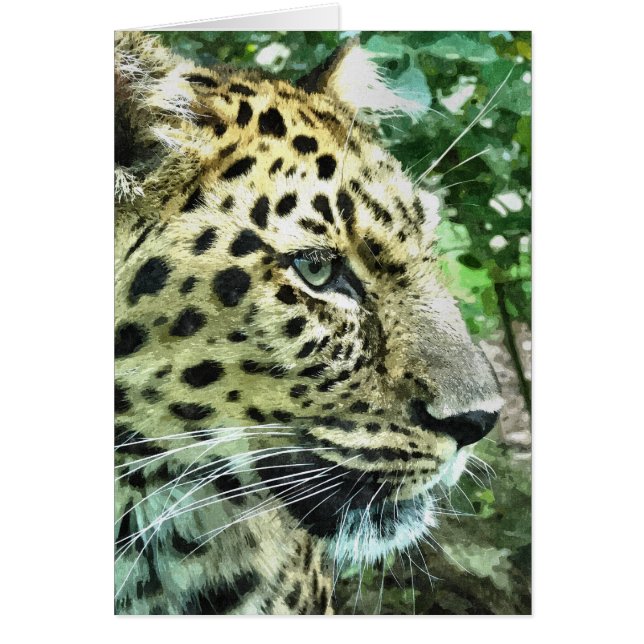 Tarjeta de felicitaciones LEOPARD (Frente)