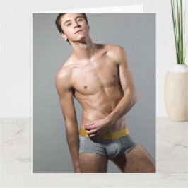 Tarjeta de felicitaciones LGBT para chico sexy y d