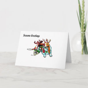 Tarjeta de felicitaciones lisiada de Navidad