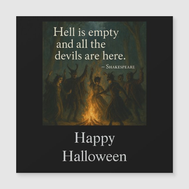 Tarjeta de felicitaciones magnéticas de Halloween  (Anverso)
