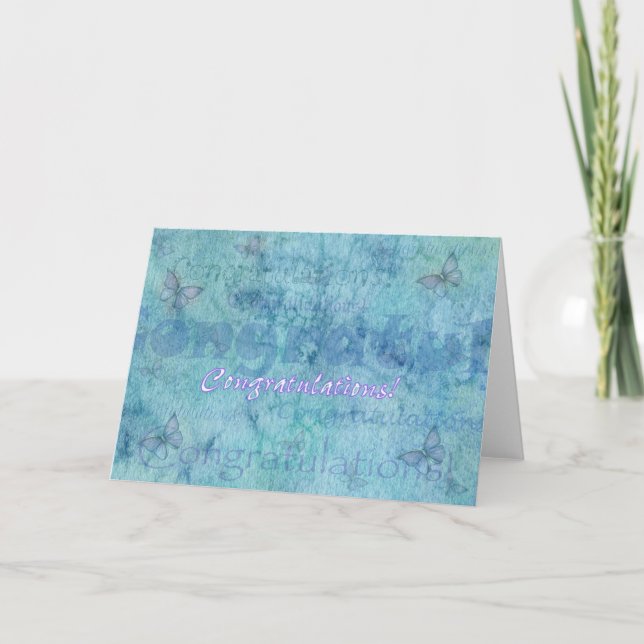 Tarjeta de Felicitaciones Mariposas (Anverso)