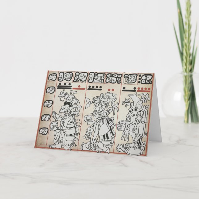 Tarjeta de felicitaciones maya (Anverso)