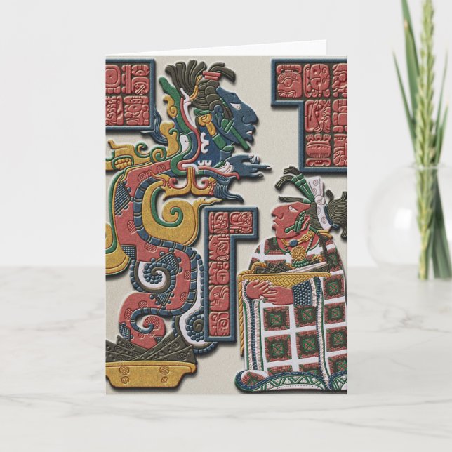 Tarjeta de felicitaciones maya (Anverso)