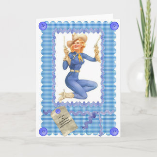 TARJETA de FELICITACIONES MODELA de la VAQUERA de