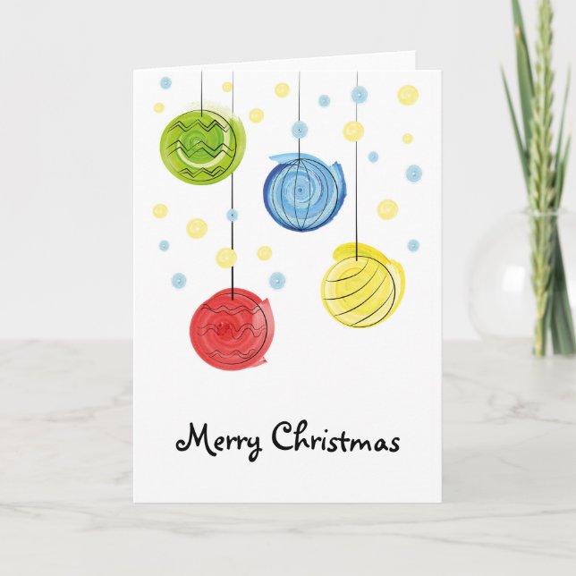 Tarjeta de felicitaciones navideñas de Feliz (Anverso)